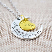 Carica l&#39;immagine nel visualizzatore di Gallery, Ti amo fino alla luna e ritorno Collana in argento Collane vintage per la famiglia Pendenti Moda Donna Gioielli Regalo di Natale per la mamma 