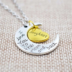 Ti amo fino alla luna e ritorno Collana in argento Collane vintage per la famiglia Pendenti Moda Donna Gioielli Regalo di Natale per la mamma 