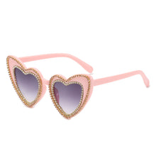 Load image into Gallery viewer, ICGUAA Brand Designer Heart Bling Sun Glasses Men Feminino Crystal Trendy Heart Diamond  Sunglasses 2023