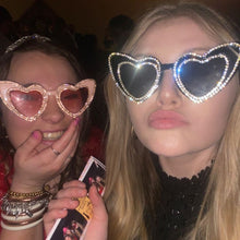 Load image into Gallery viewer, ICGUAA Brand Designer Heart Bling Sun Glasses Men Feminino Crystal Trendy Heart Diamond  Sunglasses 2023
