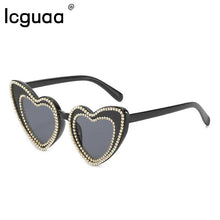 Load image into Gallery viewer, ICGUAA Brand Designer Heart Bling Sun Glasses Men Feminino Crystal Trendy Heart Diamond  Sunglasses 2023