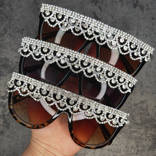 Load image into Gallery viewer, ICGUAA Retro Oversized Tassel Crystal Decor Sun Glasses Women 2023 Sparkle Babe Festival Diamond Sunglasses Women 2023 Trends