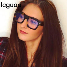 Carica l&#39;immagine nel visualizzatore di Gallery, ICGUAA Retro Square T Montature per occhiali Uomo Donna Stili alla moda Occhiali da vista per computer ottico Uomo 