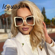 Load image into Gallery viewer, ICGUAA Women&#39;s Men&#39;s Sunglasses 2023 Big Square Steampunk Brand Designer Square Sun Glasses Shades Female UV400