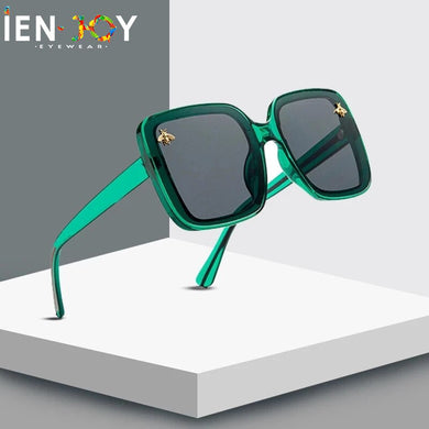 IENJOY 2023 zonnebril dames Square Little Bee Big Box Retro Brand Designer Occhiali da sole Vintage Shades Oculos UV400