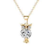 Load image into Gallery viewer, Fashion Gold Color Chain Necklace Crystal Zircon Lovely Animal Owl Pendants Silver Color Necklaces Jewelry For Women Gift
