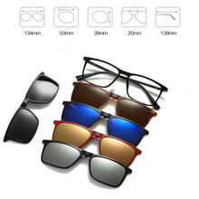 Load image into Gallery viewer, IMIXLOT 5 Lens Magnetic Sunglasses Clip Mirrored Clip on Sunglasses Men Polarized Clips Custom Prescription Myopia
