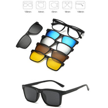 Load image into Gallery viewer, IMIXLOT 5 Pieces Clip On Sunglasses Polarized Magnetic Glasses Spectacle Frame Men Women Male Driving Myopia Optical