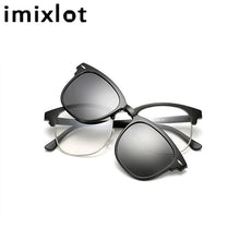 Load image into Gallery viewer, IMIXLOT 5pcs Magnetic Clip Sunglasses Women Glasses with Polarized Eyeglasses Myopia Optical Reading Frame with Package