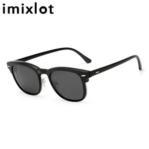 IMIXLOT 5pcs Magnetic Clip Sunglasses Women Glasses with Polarized Eyeglasses Myopia Optical Reading Frame with Package