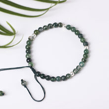 Carica l'immagine nel visualizzatore di Gallery, New Fashion Natural Agate Blue Sand Stone Beads Hop 925 Silver Bead Rope Bracelet Adjustable Jewelry For Women gift