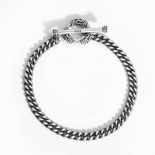 Load image into Gallery viewer, Newest Vintage Statement Punk Style S925 Sterling Silver Curb Cuban Link Chain Bangle for Man Women Bar Party Jewelry