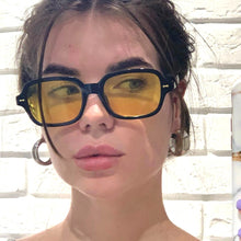 Load image into Gallery viewer, INS Small Oval Sunglasses Women Men  Brand Designer Vintage Sunglass Female Male Black Yellow Sun Glasses UV400