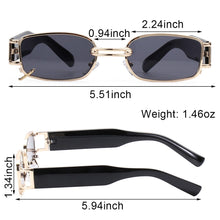 Load image into Gallery viewer, INS Super Popular Small Rectangle Sunglasses Women  Metal Frame Glasses Vintage Shades UV400 Punk Sun Glasses Eyewear