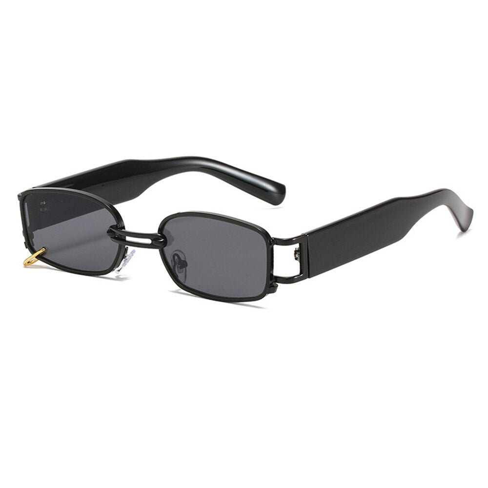 INS Super Popular Small Rectangle Sunglasses Women  Metal Frame Glasses Vintage Shades UV400 Punk Sun Glasses Eyewear