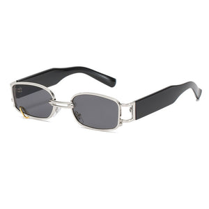 INS Super Popular Small Rectangle Sunglasses Women  Metal Frame Glasses Vintage Shades UV400 Punk Sun Glasses Eyewear