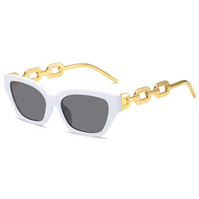 Load image into Gallery viewer, INS Vintage Cat Eye Sunglasses Women 2023 Trend Small Metal Chain Sunglasses Elegant Eyeglasses Black Shades
