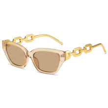 Load image into Gallery viewer, INS Vintage Cat Eye Sunglasses Women 2023 Trend Small Metal Chain Sunglasses Elegant Eyeglasses Black Shades