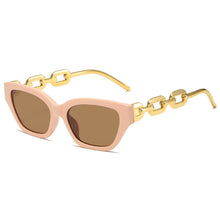 Load image into Gallery viewer, INS Vintage Cat Eye Sunglasses Women 2023 Trend Small Metal Chain Sunglasses Elegant Eyeglasses Black Shades