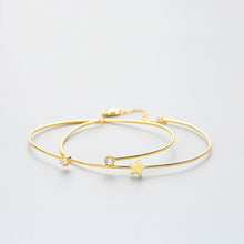 Carica l'immagine nel visualizzatore di Gallery, Authentic 925 Sterling Silver Style Star Zircon Bracelet 2018 Fine Jewelry Gold Color For Women Party Accessories Gift
