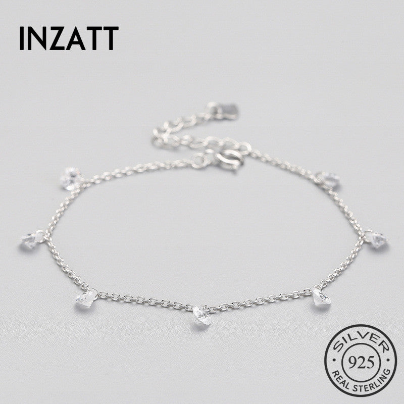 Classic Minimalist Crystal Water Drop Bracelet For Women Wedding Party Charm 925 sterling Silver Fine Jewelry 2018 Gift