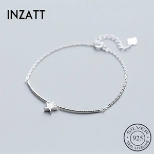 Romantic Minimalist Twist Stacked Bar Star Bracelet Fine Jewelry Fashion Real 925 Sterling Sliver For Women Accessories