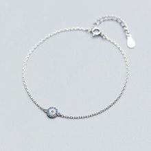 Carica l'immagine nel visualizzatore di Gallery, Talisman Blue Eyes Of Evil Bracelet Real 925 Sterling Silver Personality Accessories For Women BOho Fine Jewelry Gift