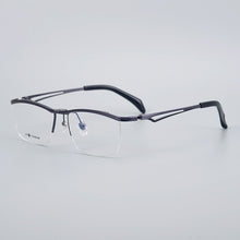 Load image into Gallery viewer, IP Pure Titanium Men Glasses Half Frame Business Square Flip Up Eyeglass Frames Myopia Hyperopia Prescription Eyeglasses Eyewear
