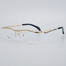 Load image into Gallery viewer, IP Pure Titanium Men Glasses Half Frame Business Square Flip Up Eyeglass Frames Myopia Hyperopia Prescription Eyeglasses Eyewear