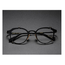 Load image into Gallery viewer, IP Titanium Retro Optical Eyeglasses Hand Made Men Myopia Prescription Glasses Frame Personality Women Ellipse Japan Eyewear