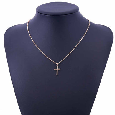 2018 Summer Gold Chain Cross Necklace Small Gold Cross Religious Jewelry