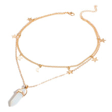 Carica l&#39;immagine nel visualizzatore di Gallery, Collana con cristalli di tendenza alla moda Collana con pendente in opale esagonale boemo Collana in cristallo esagonale femminile regalo 2020 NUOVO 