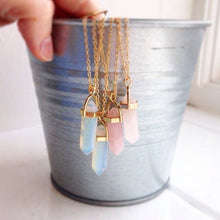 Carica l&#39;immagine nel visualizzatore di Gallery, Collana con cristalli di tendenza alla moda Collana con pendente in opale esagonale boemo Collana in cristallo esagonale femminile regalo 2020 NUOVO 