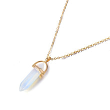 Carica l&#39;immagine nel visualizzatore di Gallery, Collana con cristalli di tendenza alla moda Collana con pendente in opale esagonale boemo Collana in cristallo esagonale femminile regalo 2020 NUOVO 