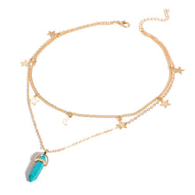 Carica l&#39;immagine nel visualizzatore di Gallery, Collana con cristalli di tendenza alla moda Collana con pendente in opale esagonale boemo Collana in cristallo esagonale femminile regalo 2020 NUOVO 