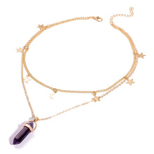 Carica l&#39;immagine nel visualizzatore di Gallery, Collana con cristalli di tendenza alla moda Collana con pendente in opale esagonale boemo Collana in cristallo esagonale femminile regalo 2020 NUOVO 