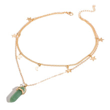 Carica l&#39;immagine nel visualizzatore di Gallery, Collana con cristalli di tendenza alla moda Collana con pendente in opale esagonale boemo Collana in cristallo esagonale femminile regalo 2020 NUOVO 