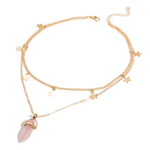 Carica l&#39;immagine nel visualizzatore di Gallery, Collana con cristalli di tendenza alla moda Collana con pendente in opale esagonale boemo Collana in cristallo esagonale femminile regalo 2020 NUOVO 
