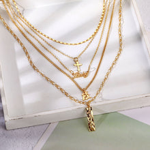 Load image into Gallery viewer, New Multilayer Cross Gold Pendant Necklaces For Women Punk Letter Choker Necklace 2020 Fashion Words Jewelry Party Gift