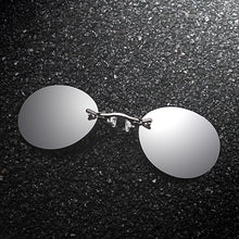 Load image into Gallery viewer, ISENGHUO 4 Pairs Retro Round Clip On Nose Polarized Sunglasses Mini Small Black Matrix Morpheus Movie Eyewear With Box