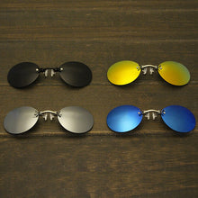 Load image into Gallery viewer, ISENGHUO Classic Round Clip On glasses Matrix Morpheus Sunglasses Matrix Sunglasses Movie sunglasses rimless sunglasses men