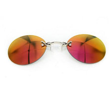 Load image into Gallery viewer, ISENGHUO Classic Round Clip On glasses Matrix Morpheus Sunglasses Matrix Sunglasses Movie sunglasses rimless sunglasses men