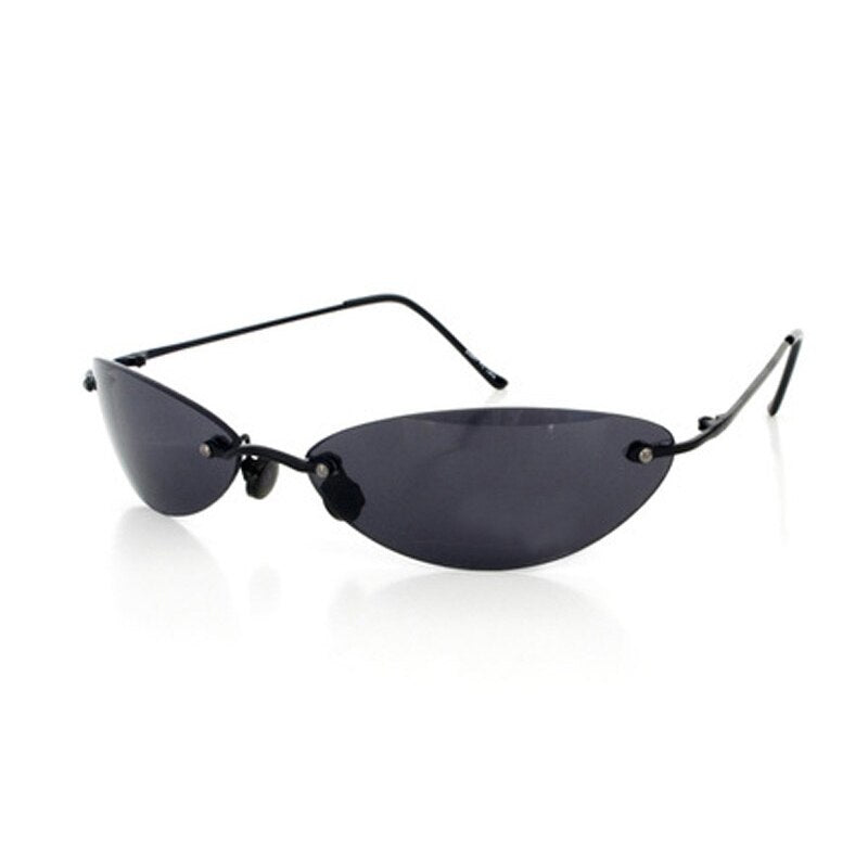 ISENGHUO Rimless Classic Oval glasses Matrix Morpheus Sunglasses Matrix Sunglasses Movie sunglasses Men UV400 oculos de sol