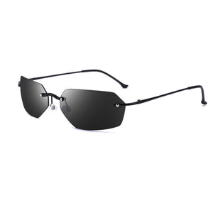 ISENGHUO Rimless Classic Oval glasses Matrix Morpheus Sunglasses Matrix Sunglasses Movie sunglasses Men UV400 oculos de sol
