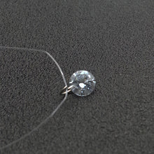 Carica l&#39;immagine nel visualizzatore di Gallery, Collana con pendente a rete lunga trasparente con zirconi cubici rotondi di moda per le donne Gioielli eleganti Collier Femme 