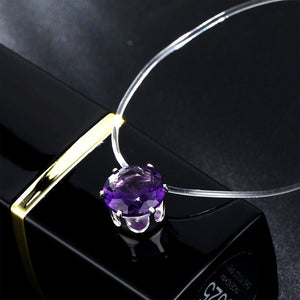 Collana con pendente a rete lunga trasparente con zirconi cubici rotondi di moda per le donne Gioielli eleganti Collier Femme 