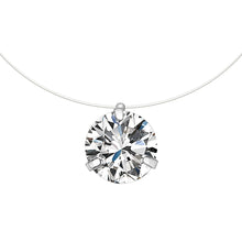 Carica l&#39;immagine nel visualizzatore di Gallery, Collana con pendente a rete lunga trasparente con zirconi cubici rotondi di moda per le donne Gioielli eleganti Collier Femme 