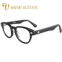 Load image into Gallery viewer, IVSTA 7029 Real Handmade Acetate Frames Johnny Depp Glasses Men Tortoise Demi  Brand Optical Frame Cat Eye Prescription acetato