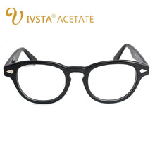 Load image into Gallery viewer, IVSTA 7029 Real Handmade Acetate Frames Johnny Depp Glasses Men Tortoise Demi  Brand Optical Frame Cat Eye Prescription acetato