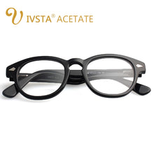 Load image into Gallery viewer, IVSTA 7029 Real Handmade Acetate Frames Johnny Depp Glasses Men Tortoise Demi  Brand Optical Frame Cat Eye Prescription acetato